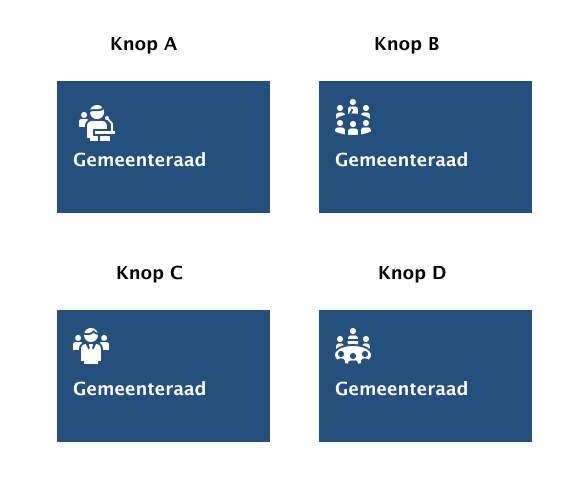 de vier gemeenteraad iconen